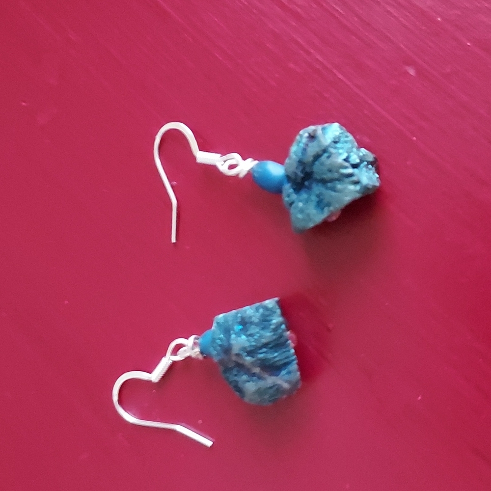 Natural Blue Stone Earrings